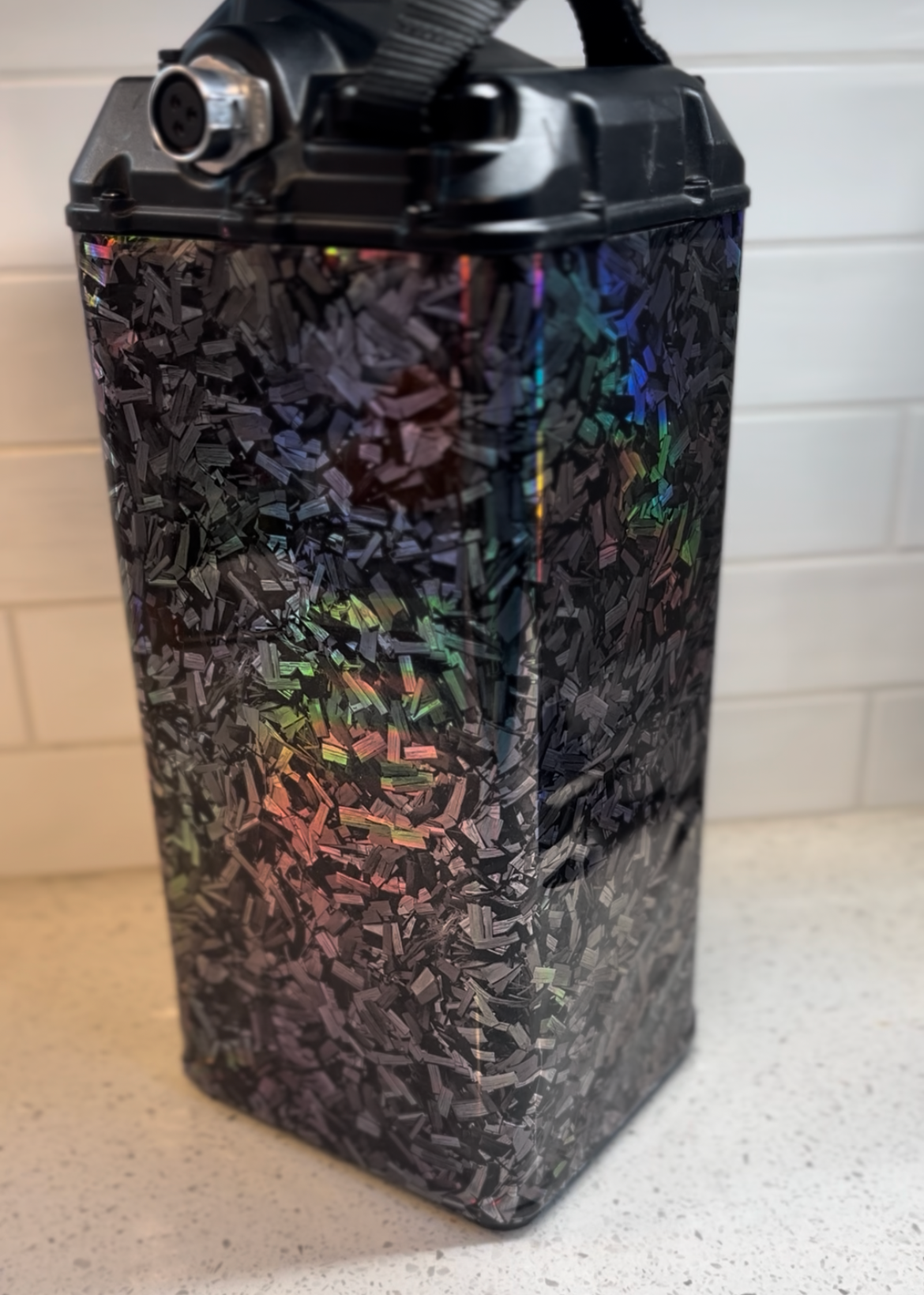 Holographic Carbon Fiber Surron Battery Wrap