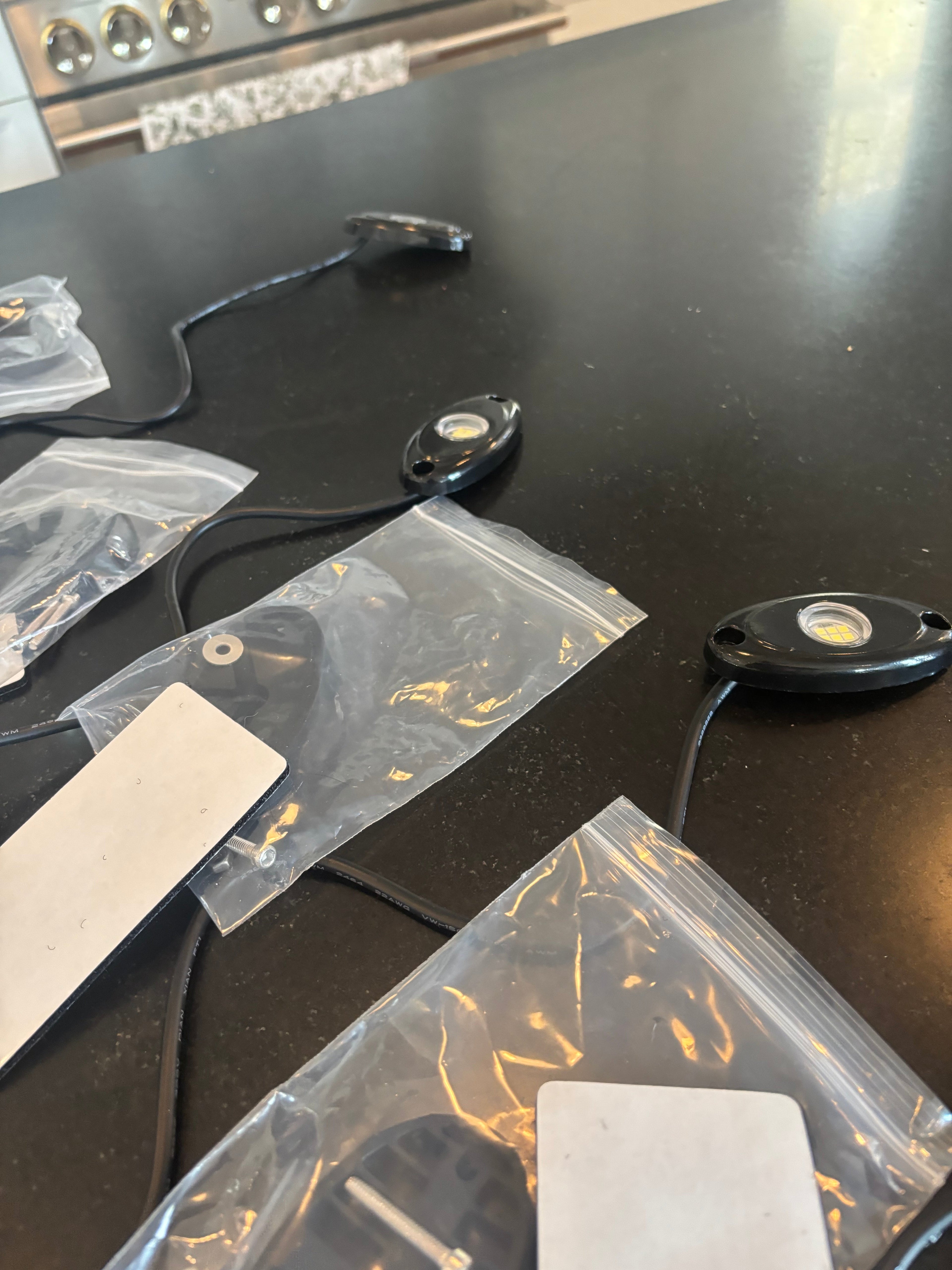 Battery powered rock lights