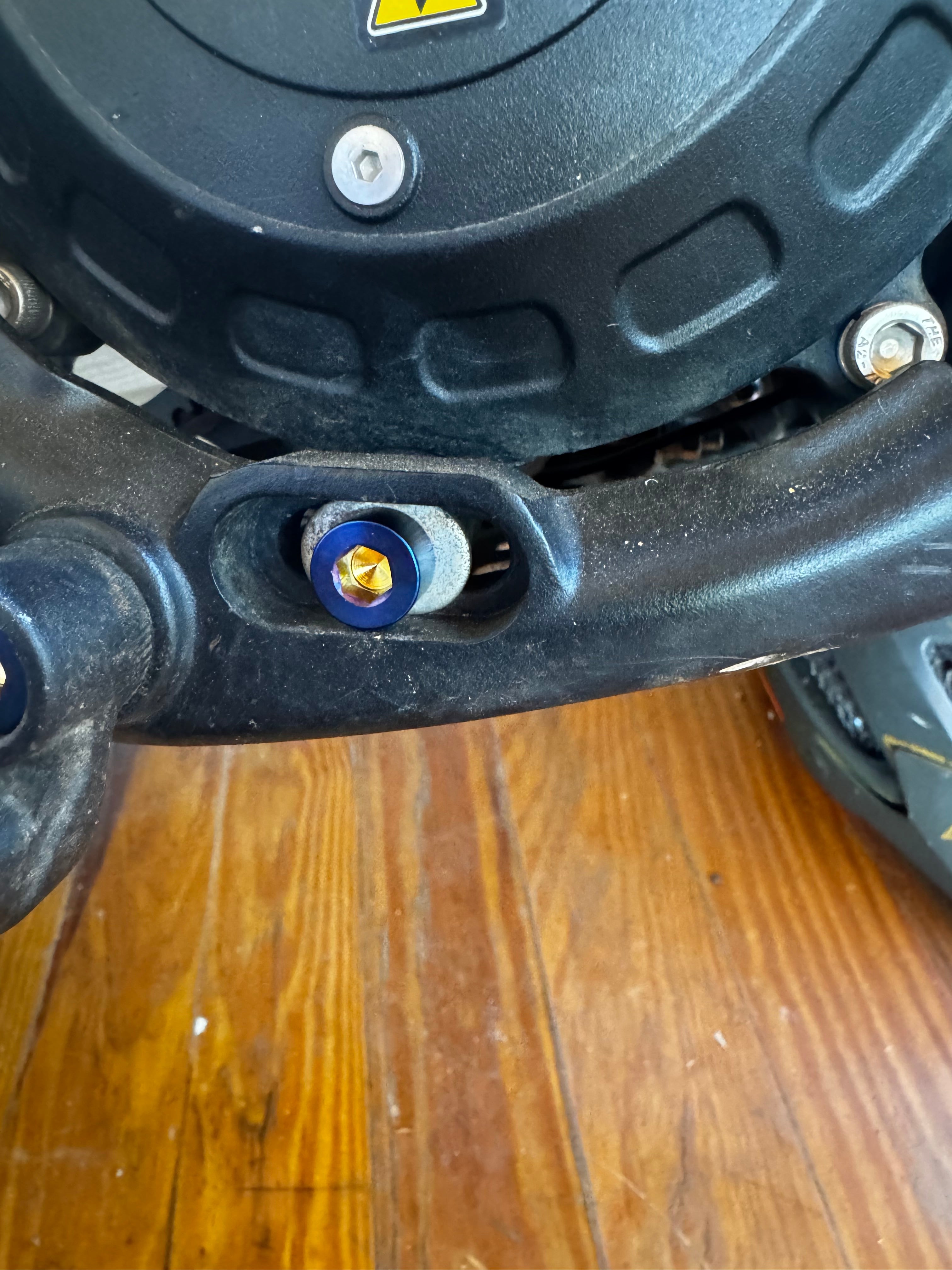 Titanium Talaria motor mount bolts (right side)