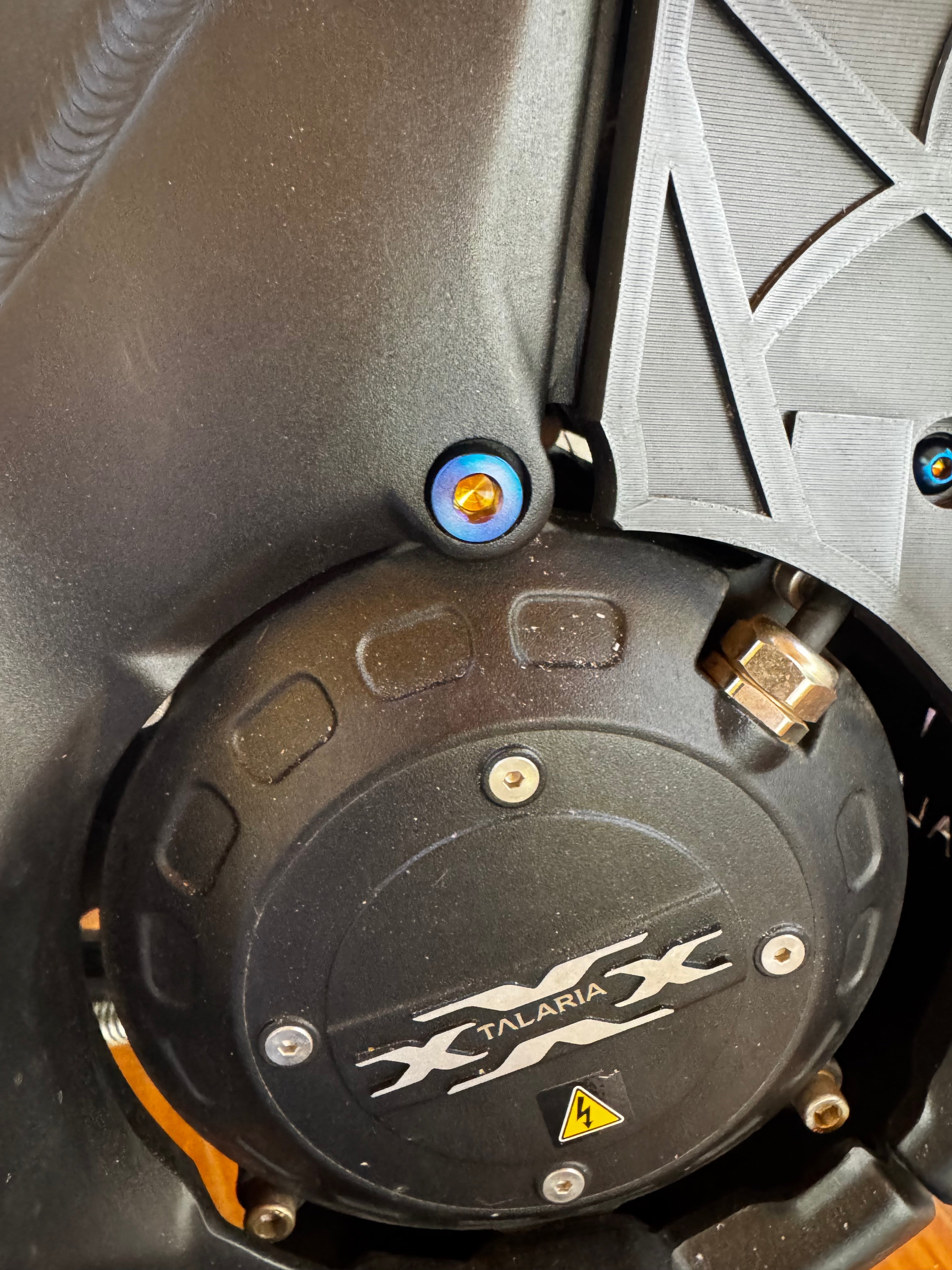 Titanium Talaria motor mount bolts (right side)