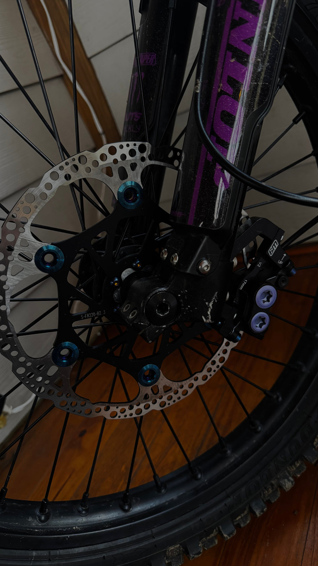 Titanium front rotor bolts